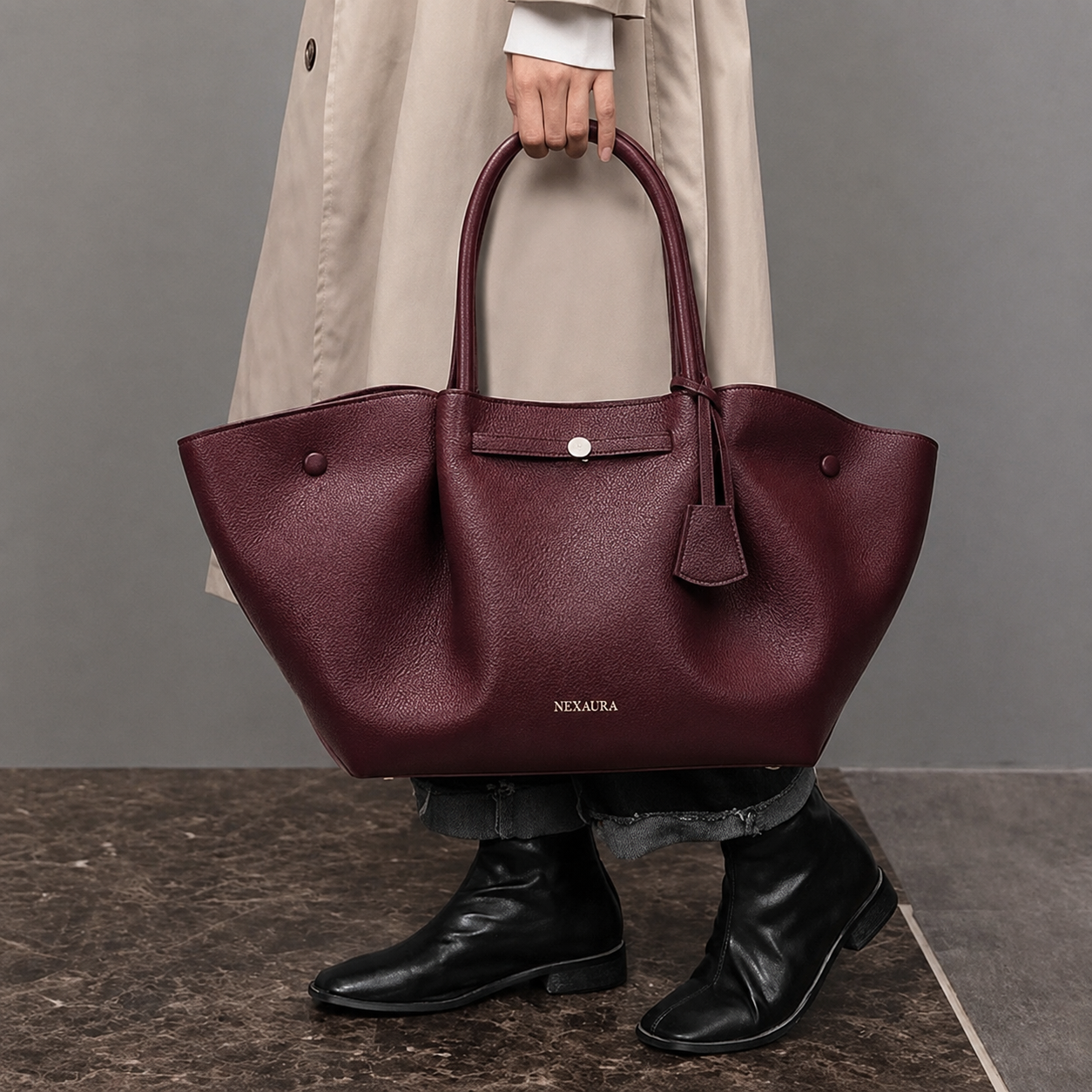 Nexaura Women's Leather Tote Bag