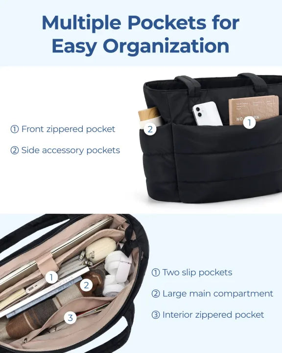 Cute Puffer Multi-functional Large-Capacity Shoulder Tote Bag